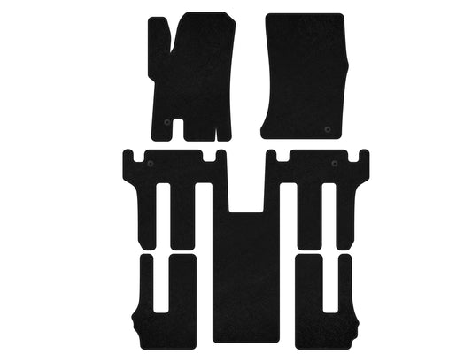 Textile Floor Mats Classic (3 Rows, Black) for Ssang Yong Rodius - image 1