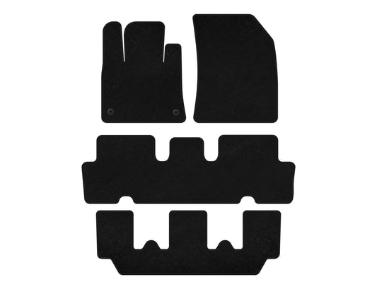 Premium textile mats (3 rows, Black) for Citroen C-4 Picasso 2013-2022 - image 1