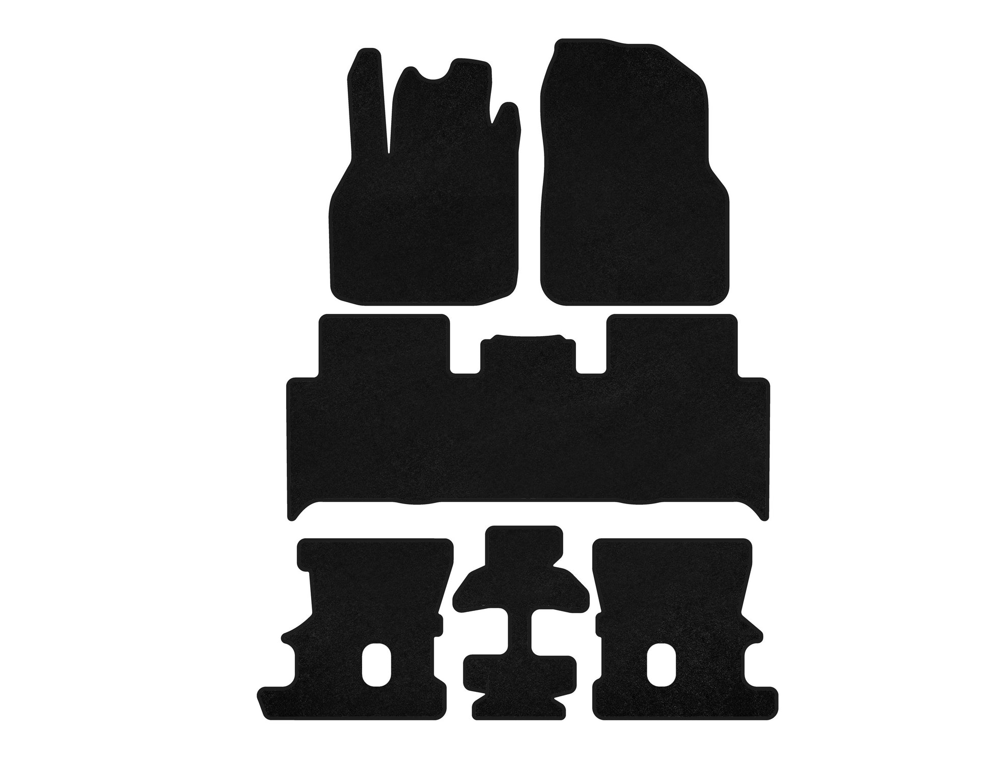 Textile Floor Mats Classic (3 Rows, Black) for Renault Scenic/Grand 2003-2009 - image 1