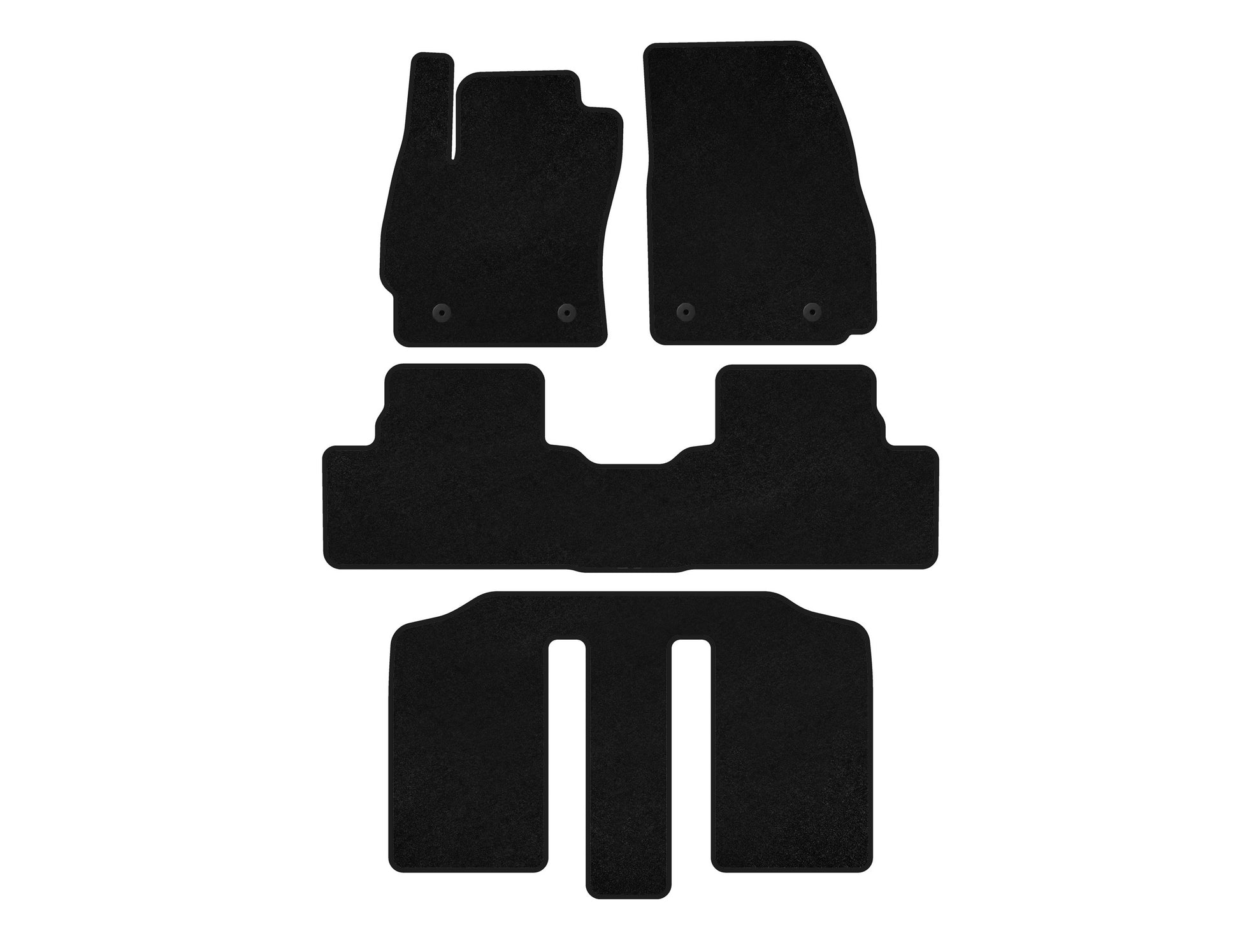 Textile Floor Mats Classic (3 Rows, Black) for Mazda 5 2010-2018 - image 1