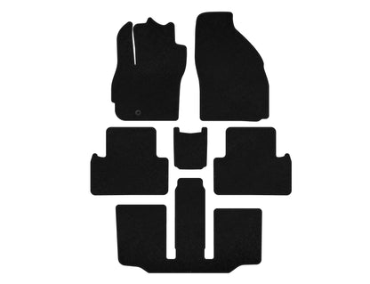 Textile Floor Mats Premium (3 Rows, 7-Seater, Black) for Mazda 5 2005-2009 - image 1