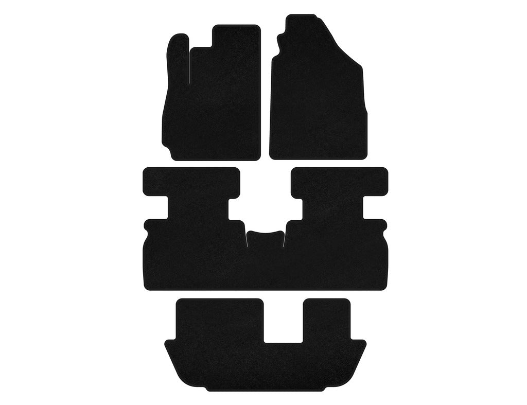 Textile Floor Mats Premium (3 Rows, Black) for Jetour X70 2018- - image 1