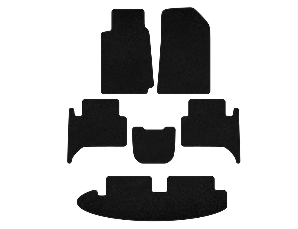 Textile Floor Mats Premium (3 Rows, Black) for Chevrolet Trailblazer 2012-2019 - image 1
