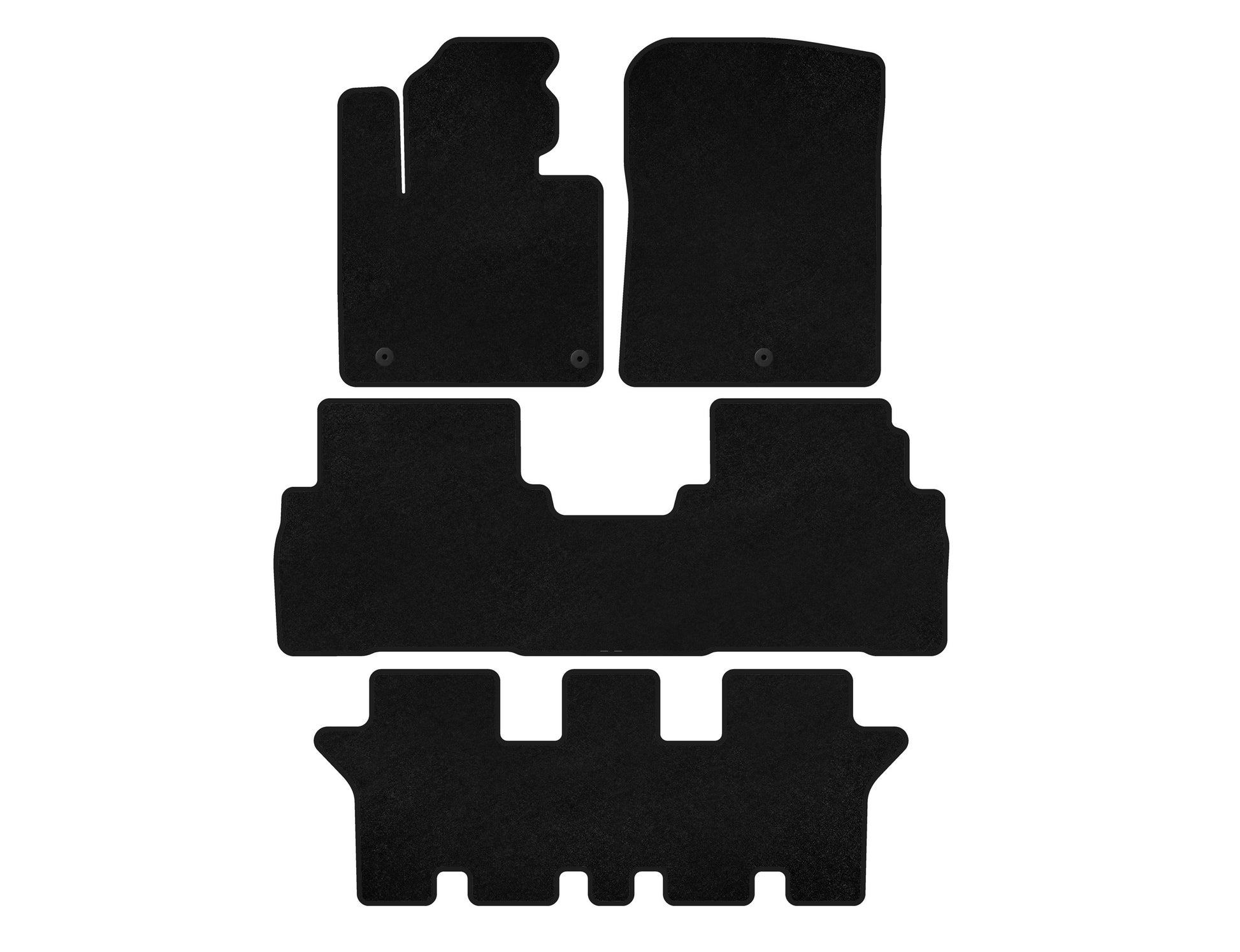 Premium textile mats (3 rows, 7-seater, Black) for Kia Sorento III UM 2014-2020 - image 1