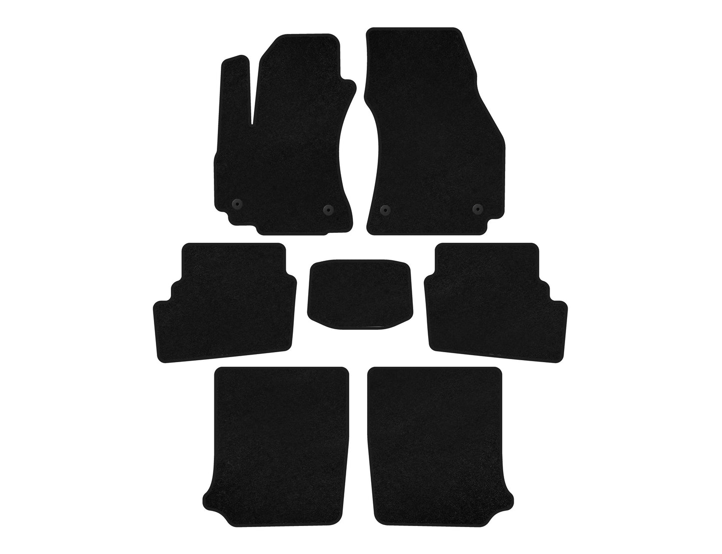 Textile Floor Mats Classic (3 Rows, 2003-2005, 7-Seater, Black) for Opel Zafira A 1998-2005 - image 1