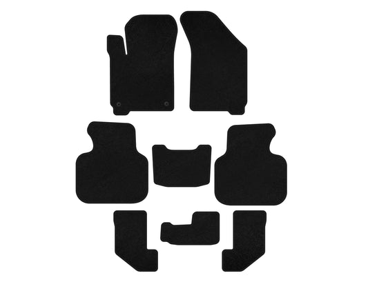 Premium Textile Floor Mats (2008-2011, 3 Rows, Black) for Dodge Journey 2008-2020 - image 1