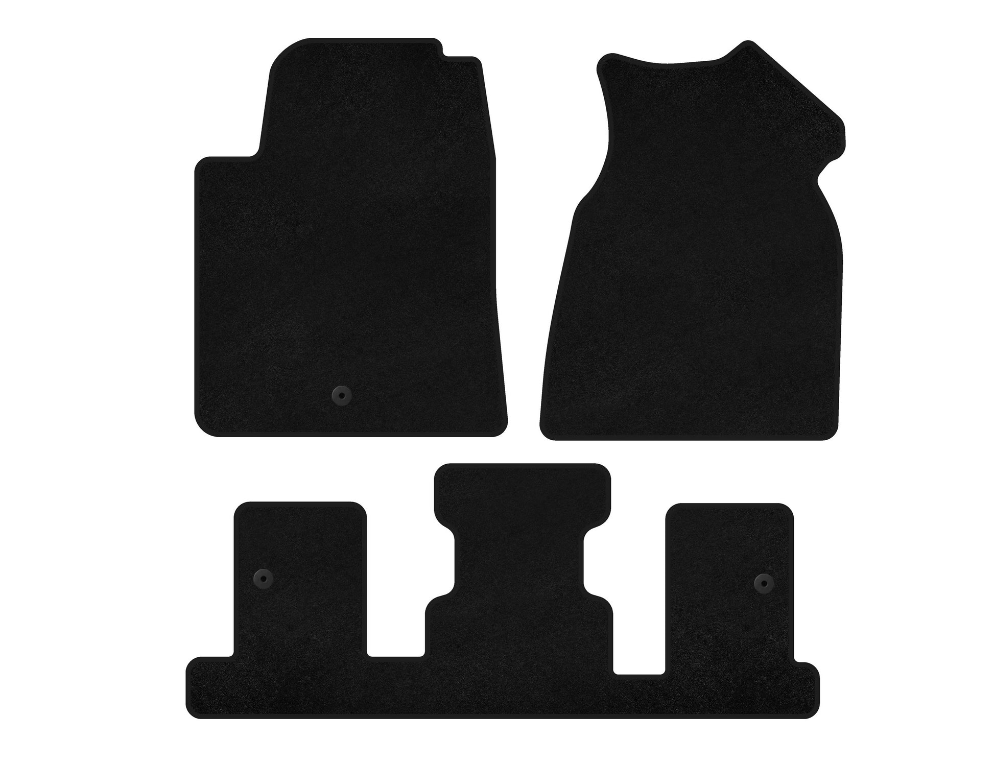 Premium Textile Floor Mats (1+3 Row, 2013-2017, Black) for GMC Acadia 2006-2017 - image 1