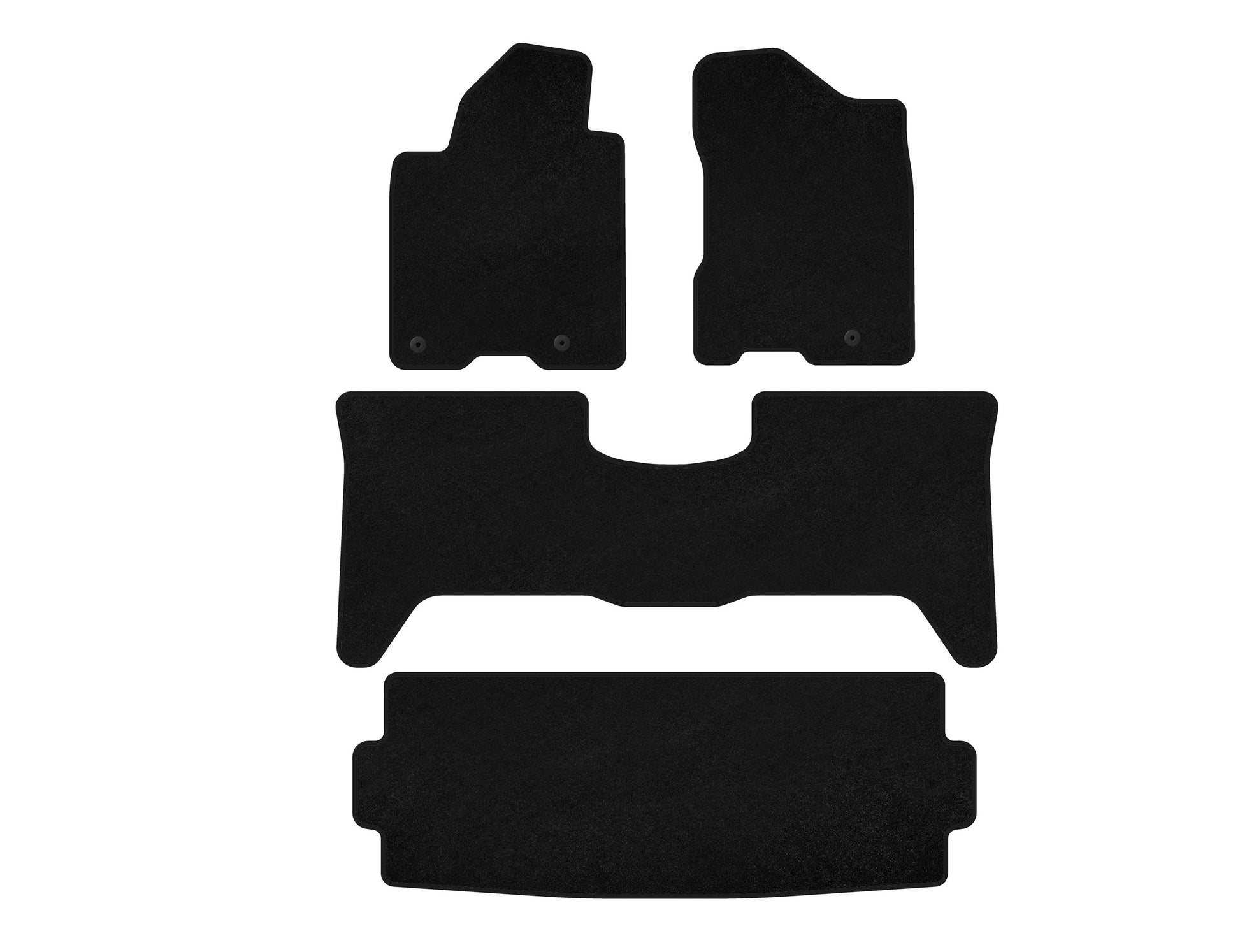 Textile Floor Mats Classic (3 Rows, 2003-2008, Black) for Nissan Armada 2003-2015 - image 1