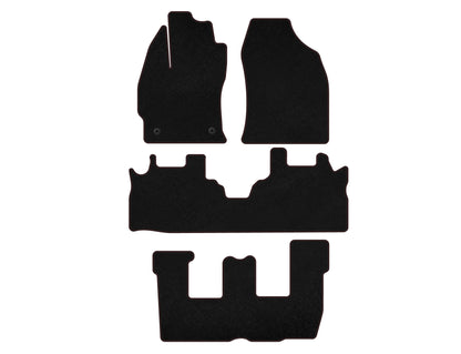 Textile Floor Mats Classic (3 Rows, Black) for Toyota Prius - image 1