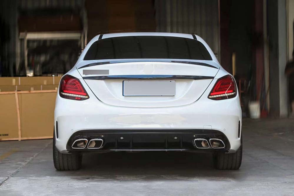 Body kit with diffuser (AMG C63-design 2018-2021) for Mercedes C-сlass W205 2014-2021 - image 4