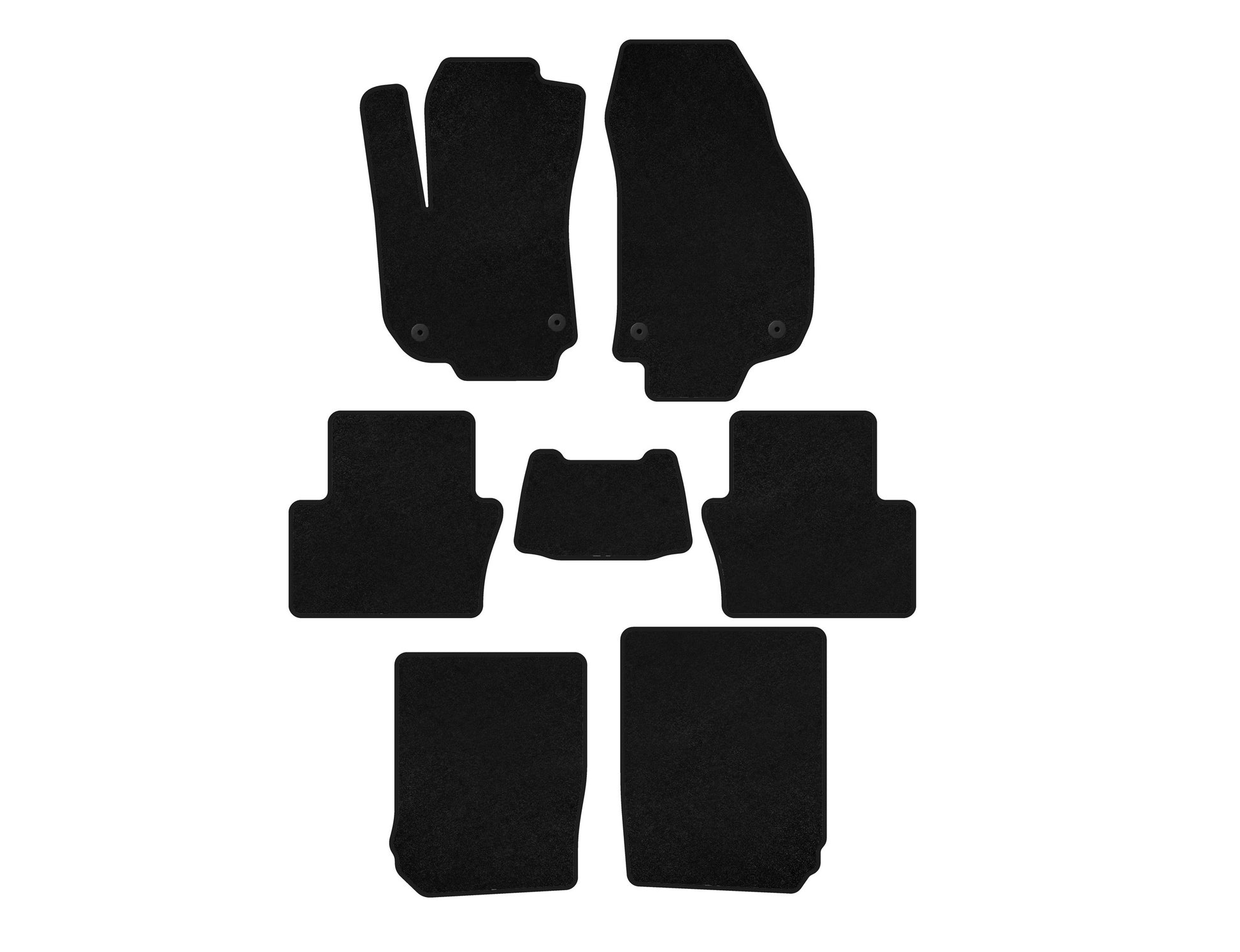 Textile Floor Mats Classic (3 Rows, Black) for Opel Zafira B 2005-2011 - image 1