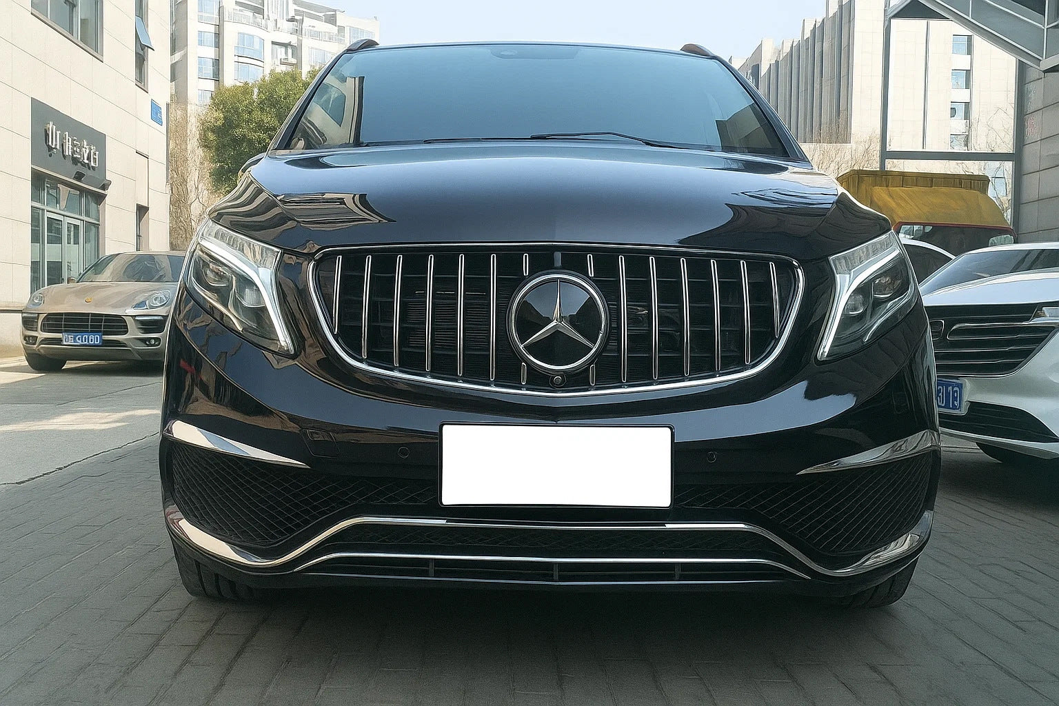 Front Grille GT Panamericana Chrome (2014-2019 for V-Class) for Mercedes Vito/V-class W447 2014- - image 1