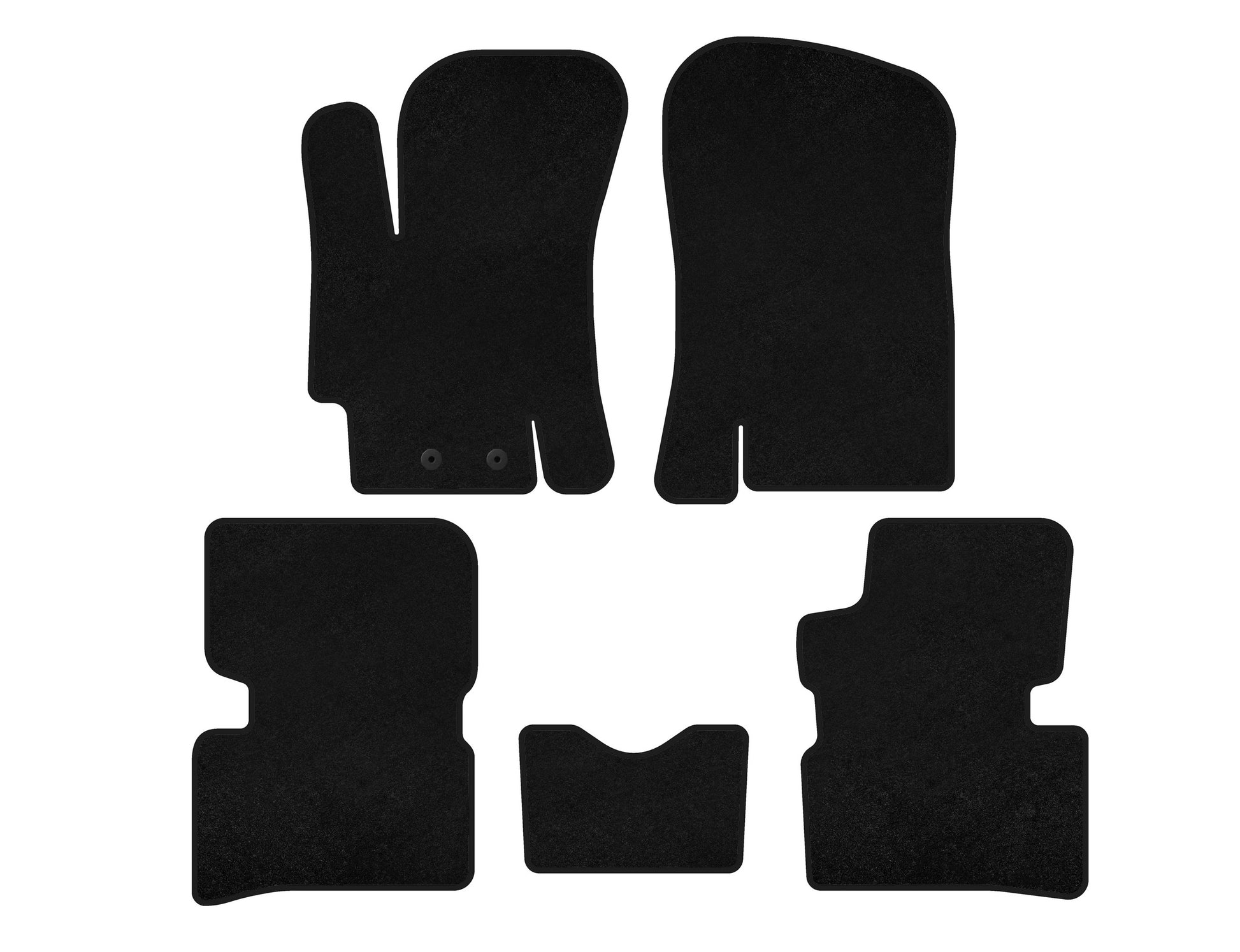 Textile Floor Mats Classic (SD, Black) for Hyundai Accent 2006-2010 - image 1
