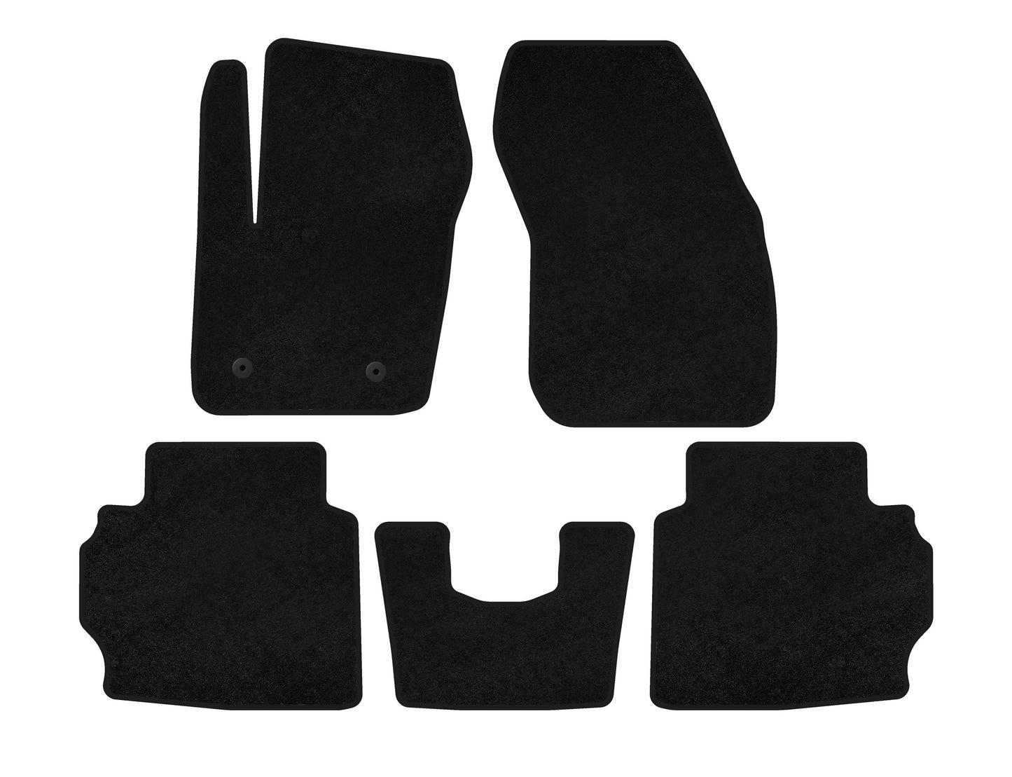 Textile Floor Mats Premium (LB, Black) for Ford Mondeo 2014-2022 - image 2