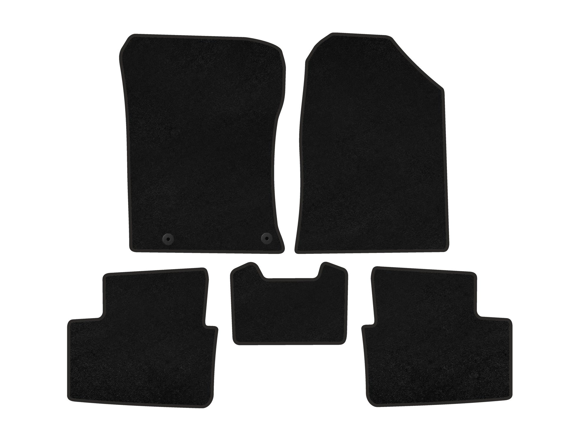 Deluxe Textile Floor Mats (2021-, Black) for Kia Ceed 2018- - image 1