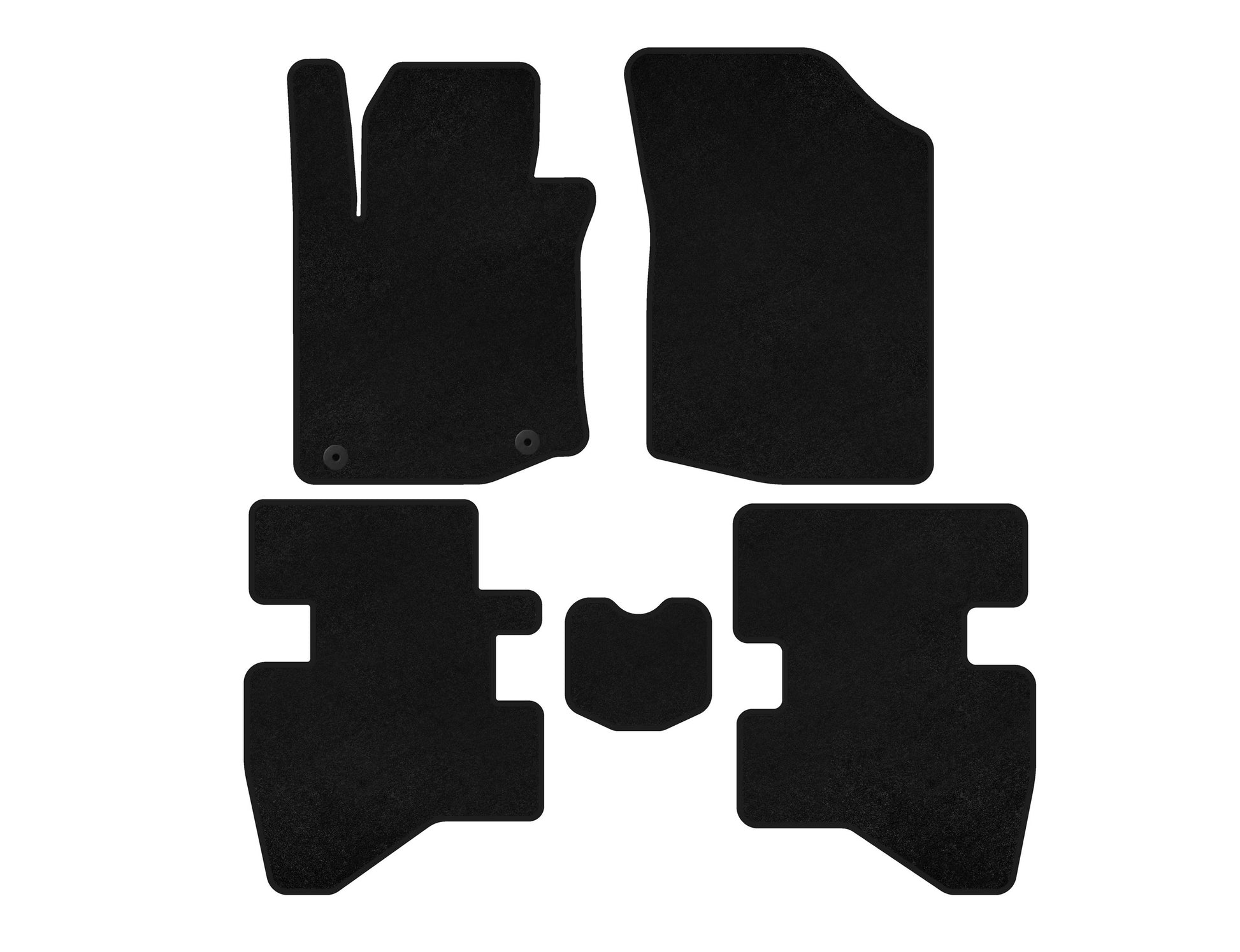 Textile Floor Mats Premium (HB, Black) for Citroen C-1 2005-2014 - image 2