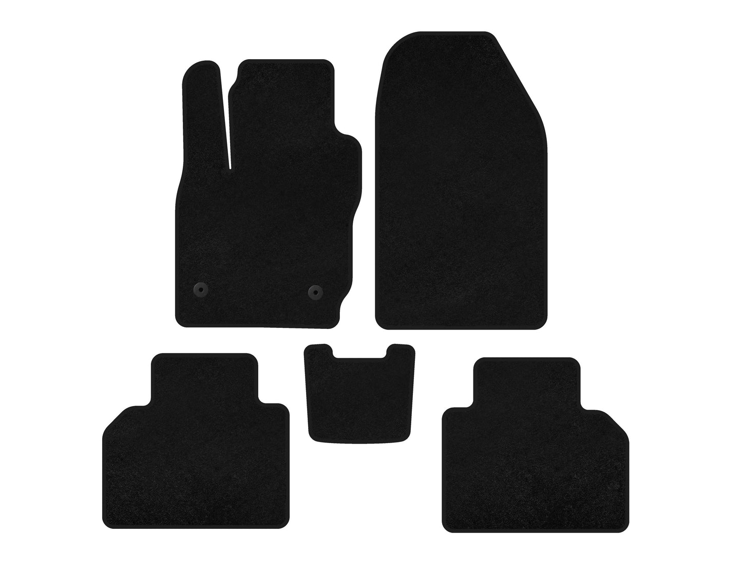 Textile Floor Mats Premium (Black) for Ford Courier 2014-2023 - image 2