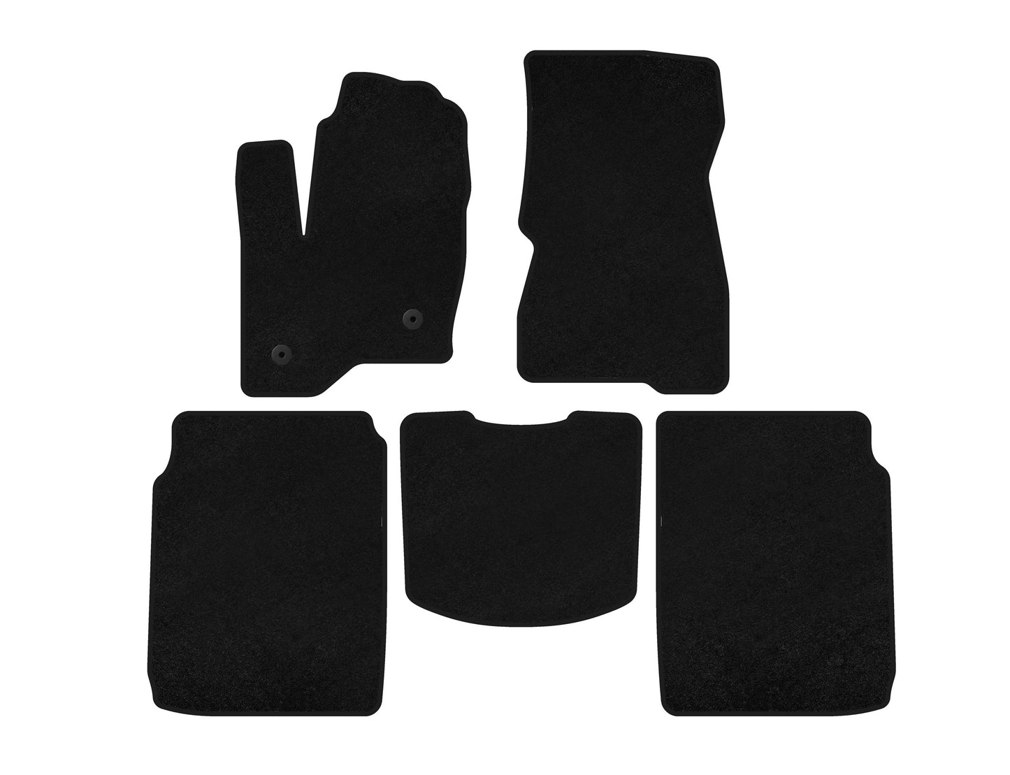 Premium Textile Floor Mats (2 Rows, 2013-2019, Black) for Ford Flex 2009-2019 - image 1