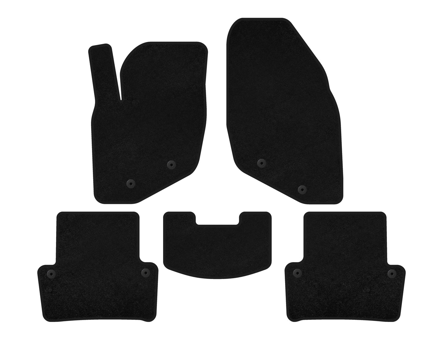 Textile Floor Mats Premium (Black) for Volvo XC70 2000-2007 - image 1