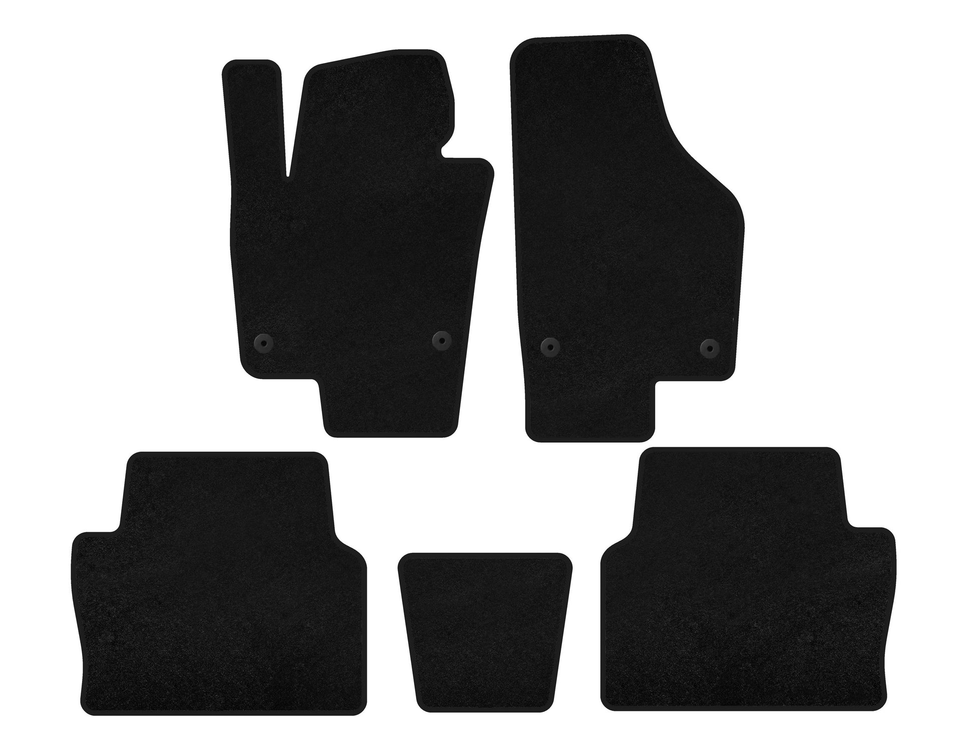 Textile Floor Mats Classic (2 Rows, Black) for Seat Alhambra 2010- - image 1