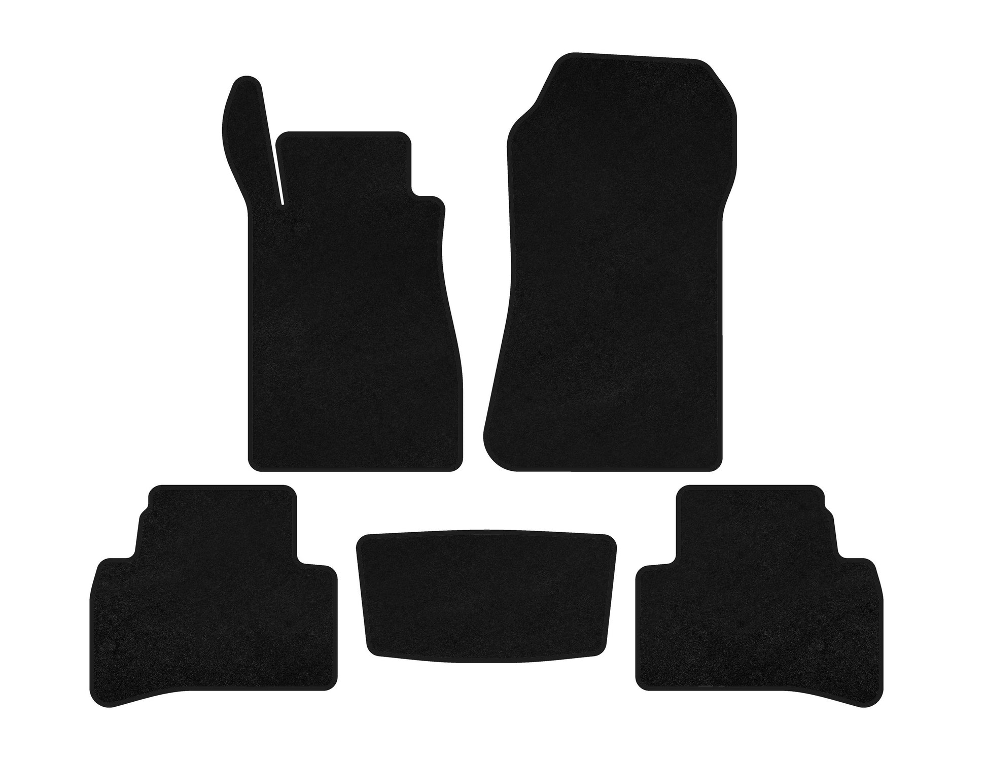 Textile Floor Mats Classic (Coupe, Black) for Mercedes CLK W208 1997-2002 - image 1