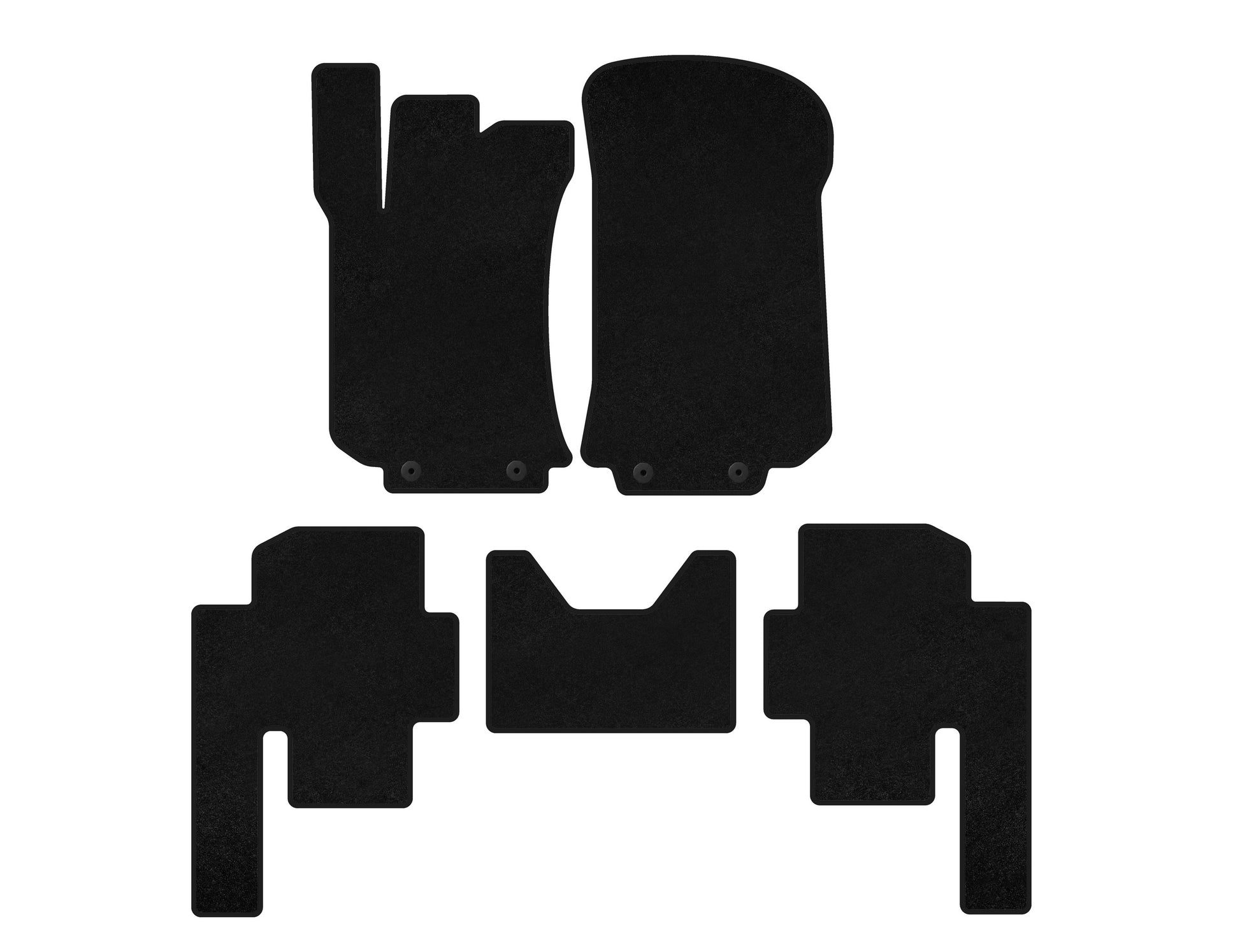 Textile Floor Mats Premium (2 Rows, Black) for Mercedes R-class W251 2005-2017 - image 1