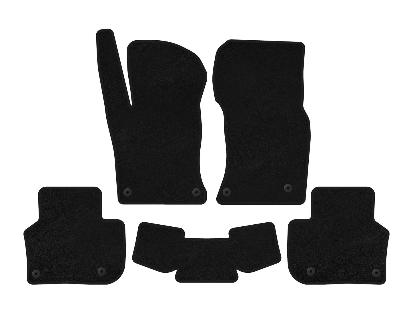 Textile Floor Mats Premium (black) for Jaguar XF 2016- - image 1