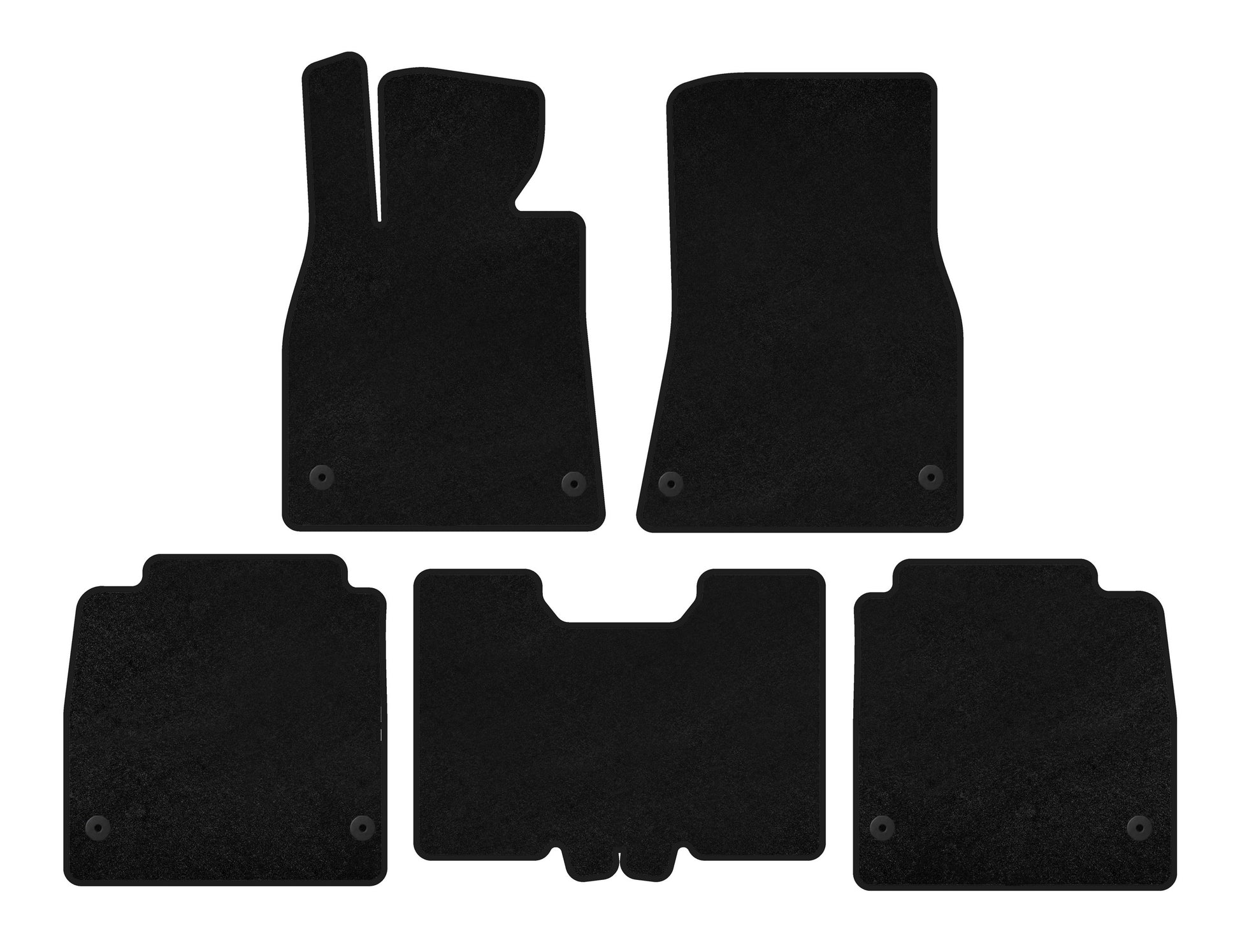 Textile Floor Mats Classic (2007-2010, SD, Long Wheelbase, Black) for Lexus LS 2007-2017 - image 1