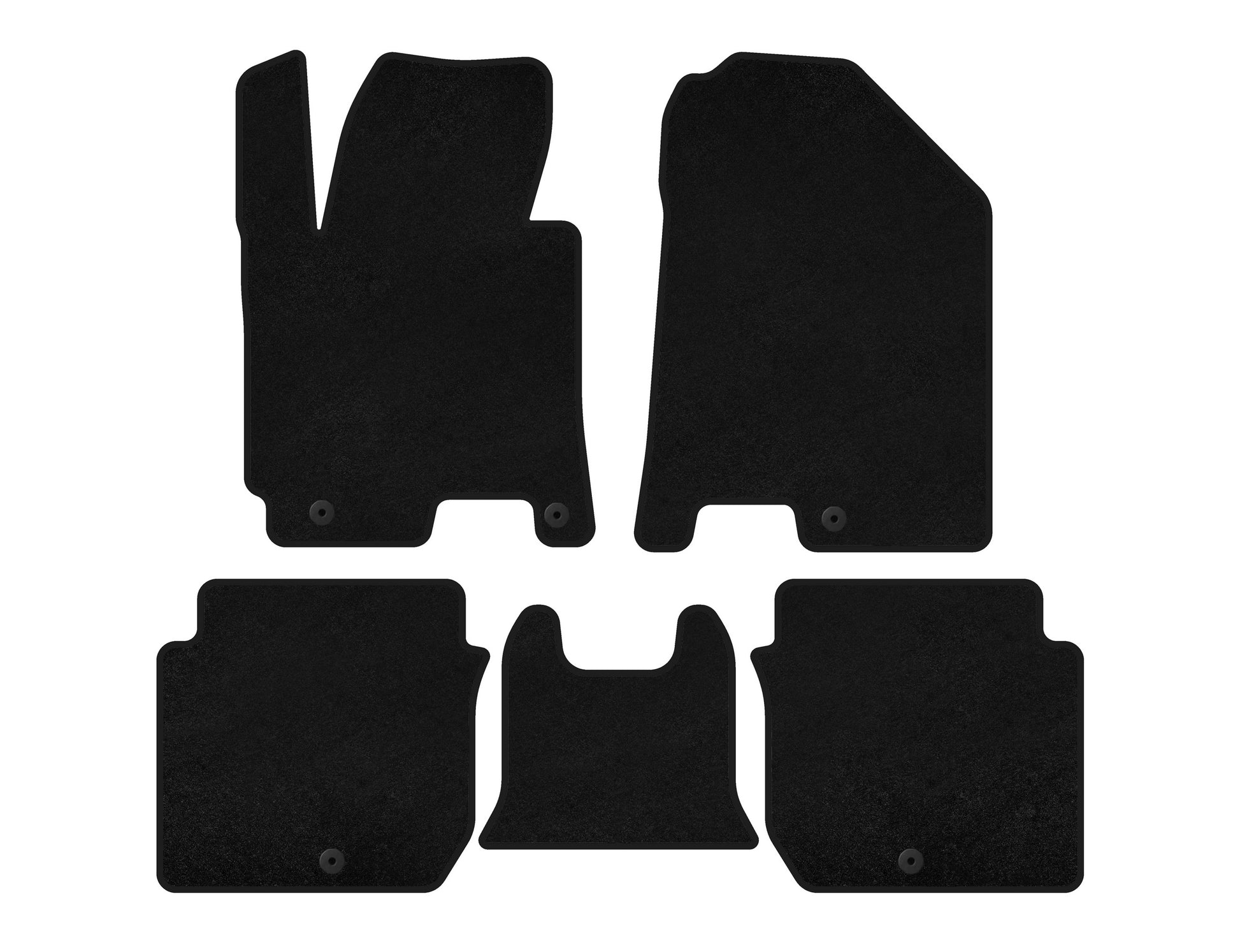 Textile Floor Mats Classic (2016-2018, Black) for Kia Forte 2008–2024 - image 1