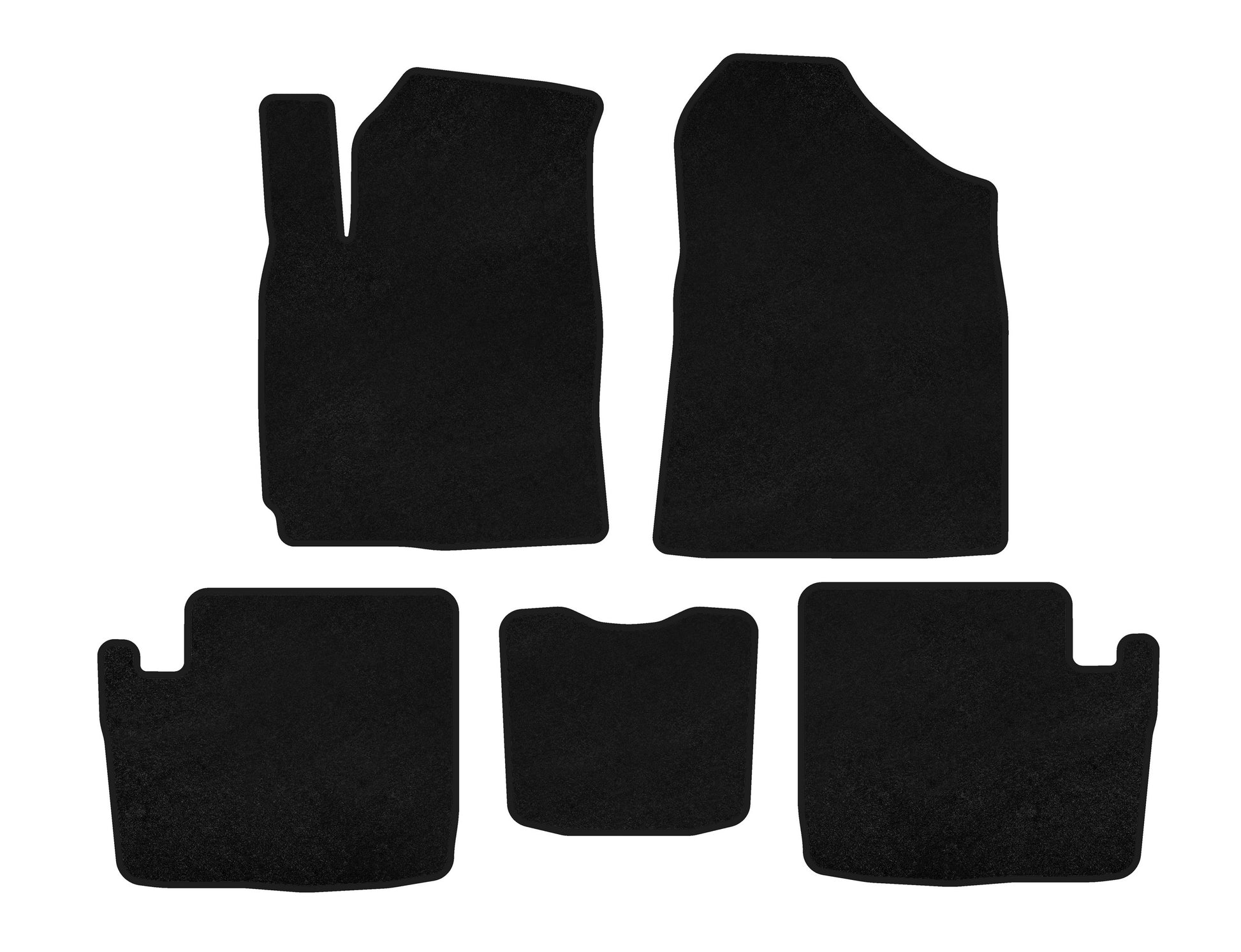 Textile Floor Mats Classic (2005-2009, Black) for Chery Tiggo 1 2005-2016 - image 1