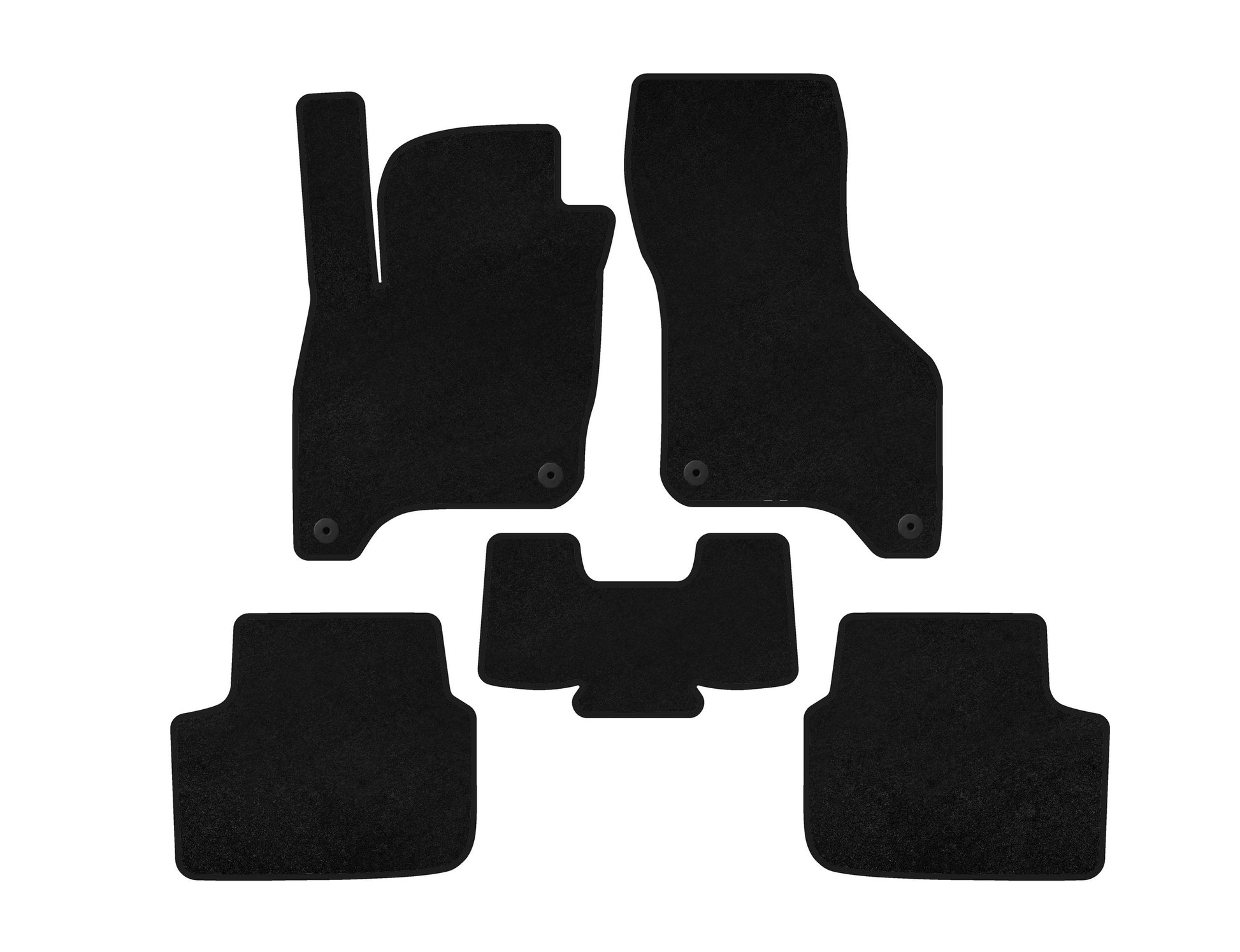 Textile Floor Mats Premium (SD, Electric, Black) for Volkswagen E-Bora 2019- - image 1