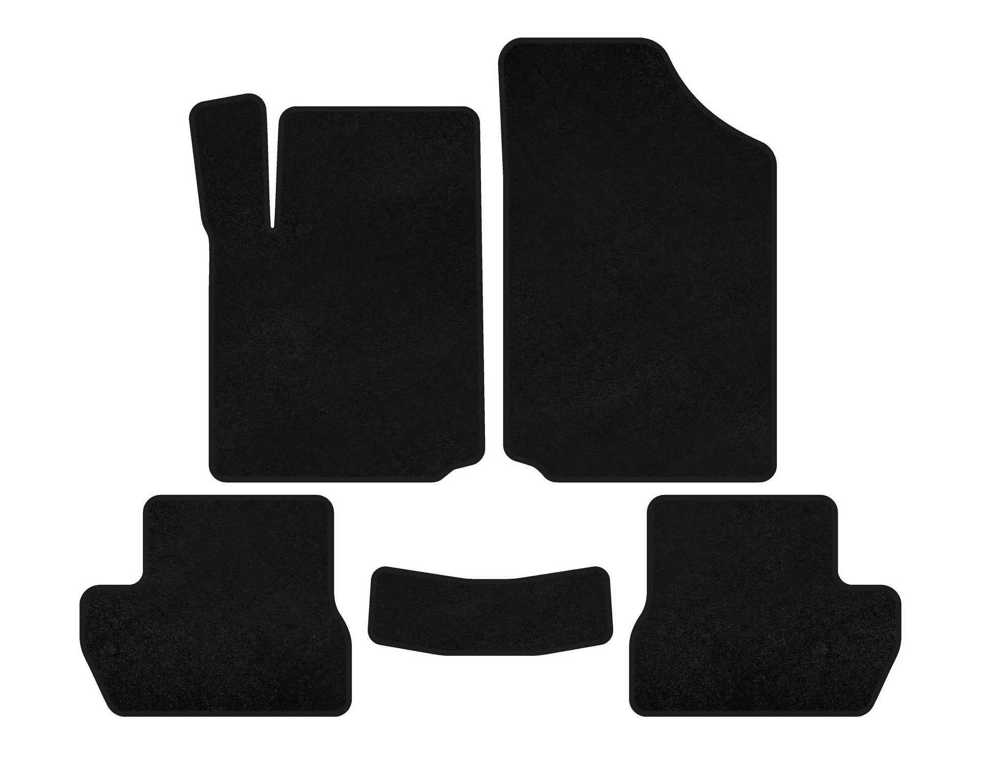 Textile Floor Mats Classic (Black) for Citroen C-2 2003-2009 - image 1