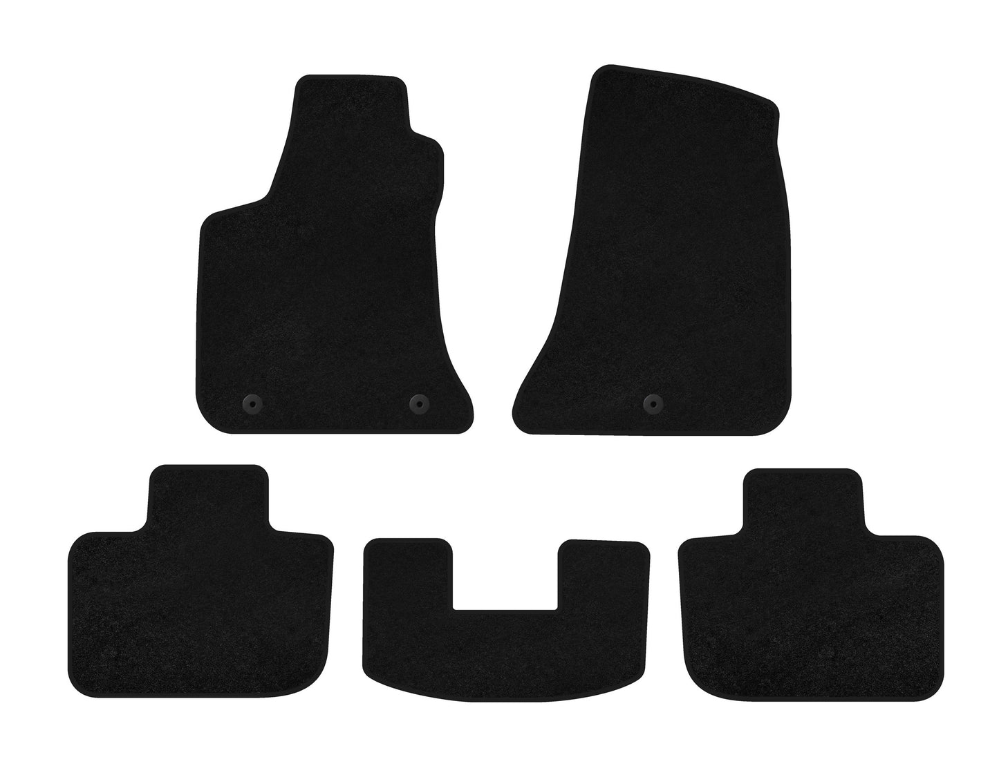 Textile Floor Mats Premium V1 (Black) for Chrysler C300 2011-2023 - image 1