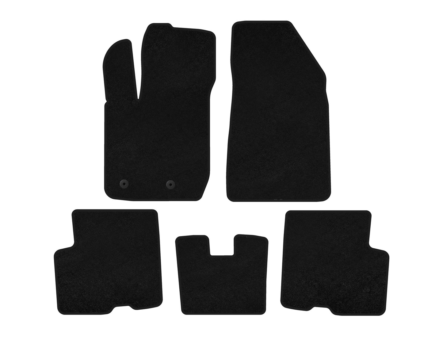 Premium Textile Floor Mats (Front-Wheel Drive, Black) for Renault Arkana 2019- - image 1