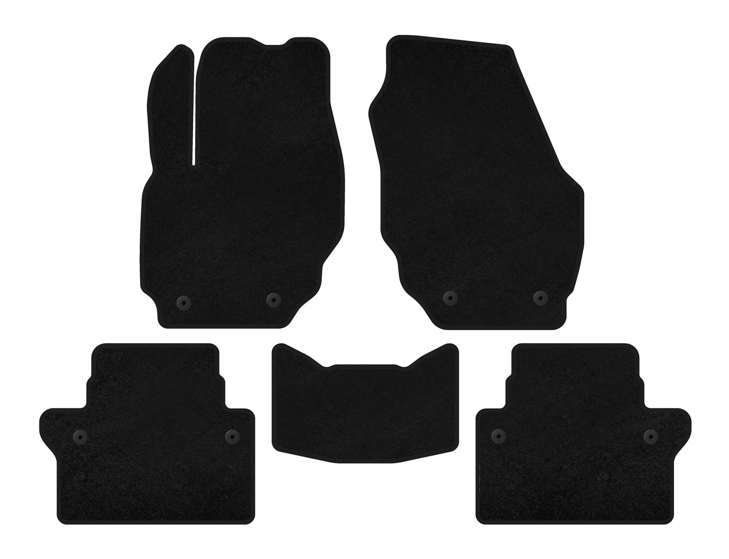 Textile Floor Mats Premium (black) for Volvo S80 2006-2016 - image 1