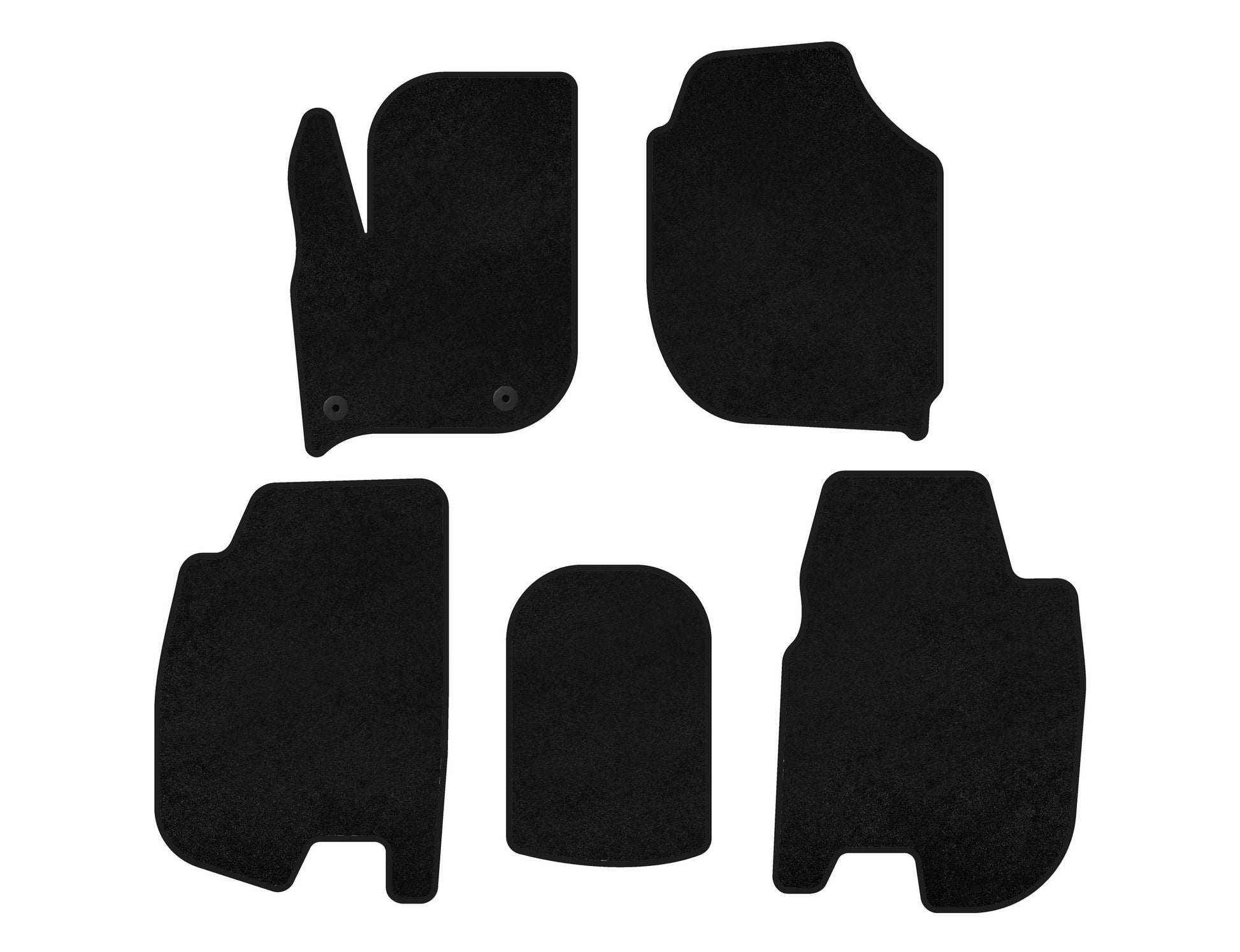 Textile Floor Mats Classic (HB, Black) for Honda FIT/Jazz 2014- - image 1
