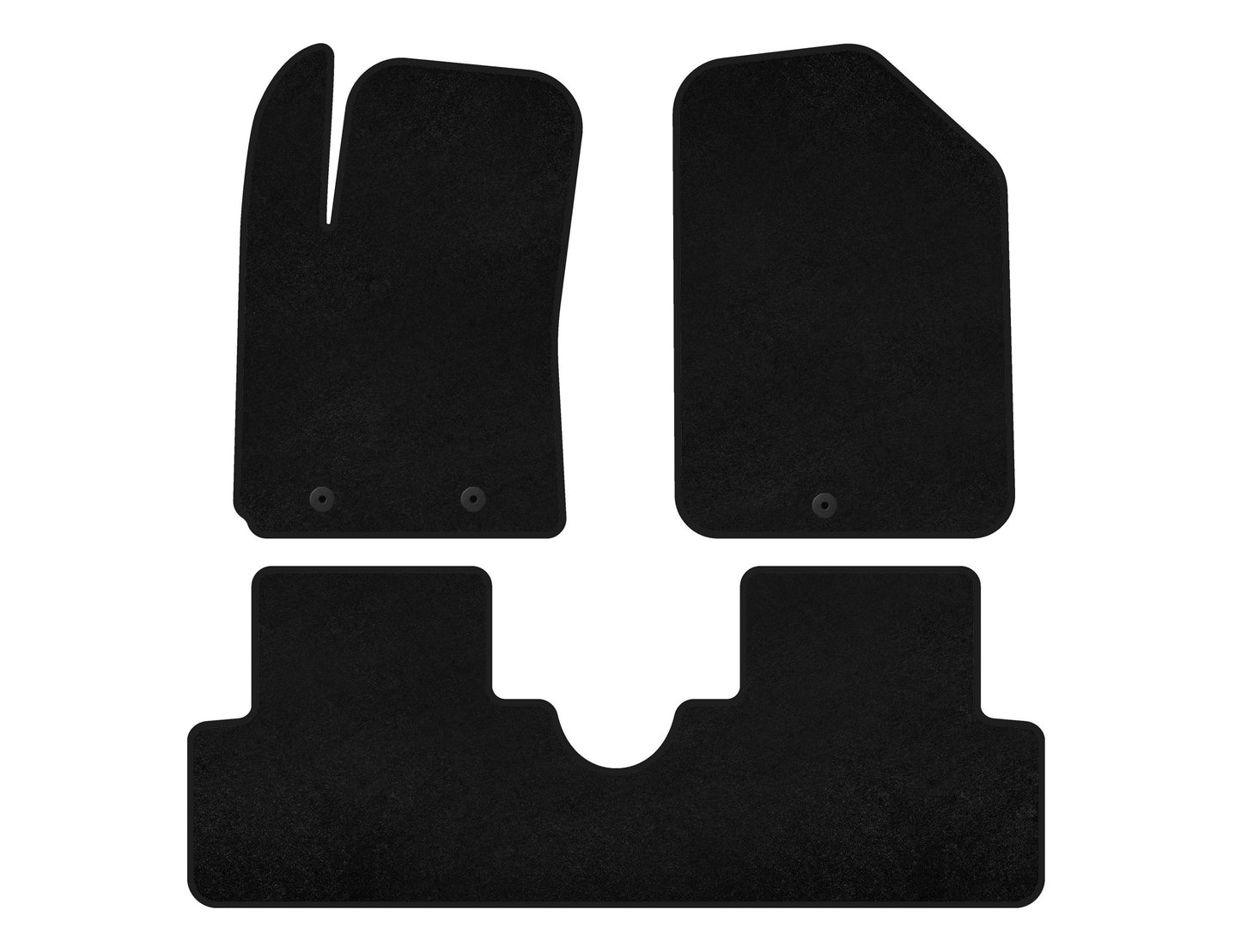 Textile Floor Mats Classic (HB, Black) for Hyundai I-10 2014-2017 - image 1