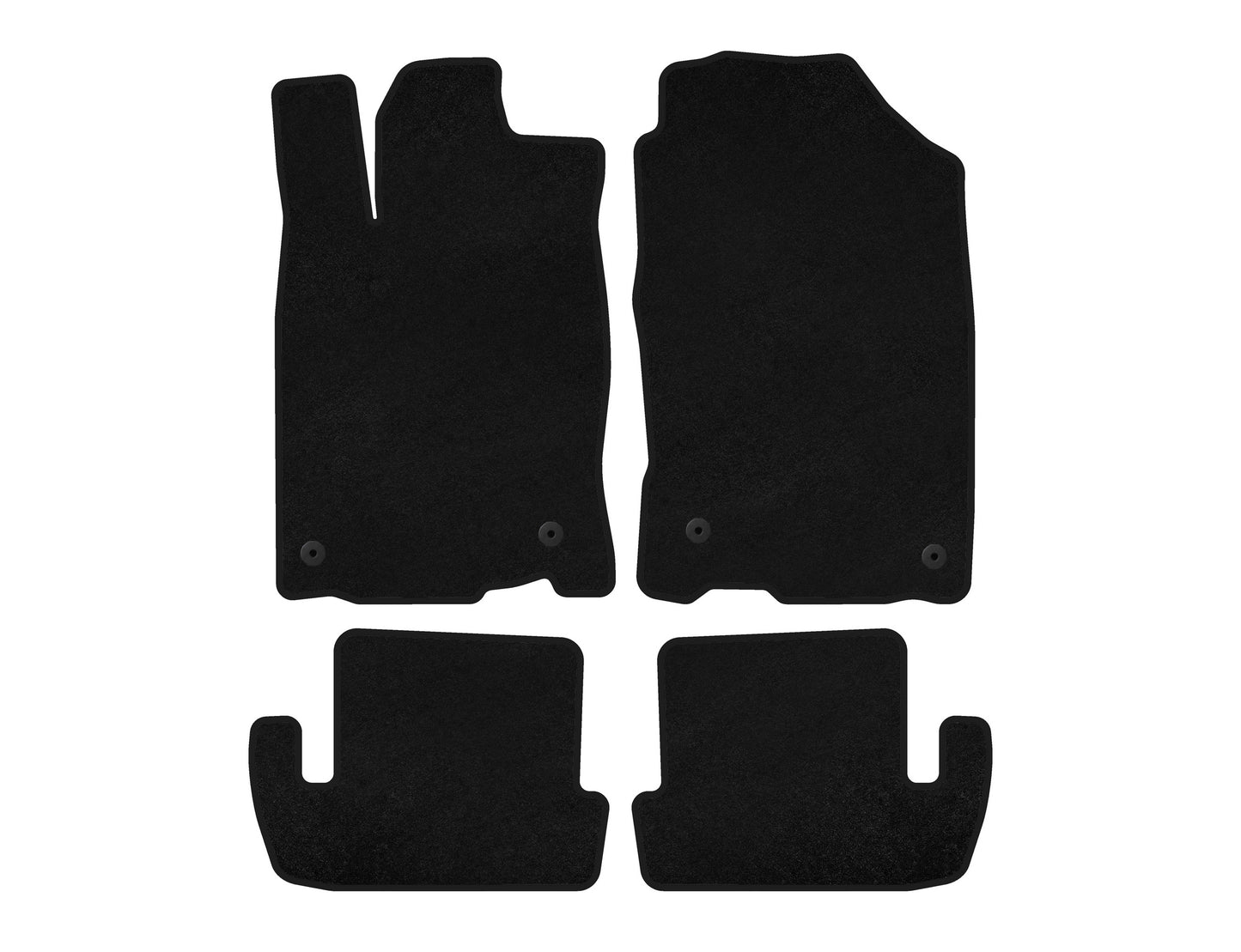 Textile Floor Mats Premium (Black) for Honda CR-Z - image 1