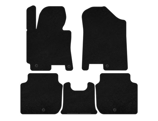 Textile Floor Mats Premium (2012-2016, Black) for Kia Forte 2008–2024 - image 1