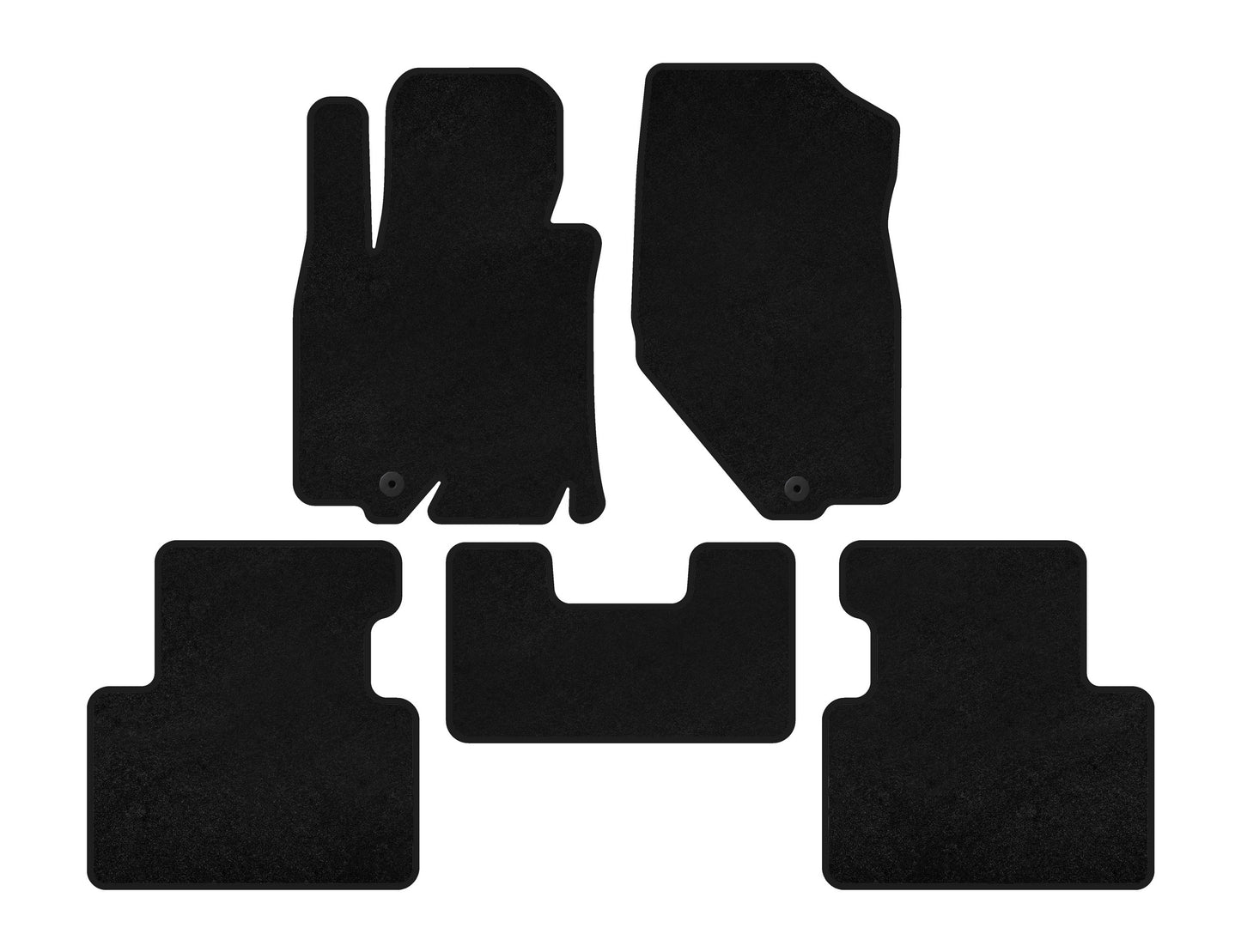 Textile Floor Mats Classic (Black) for Infiniti QX50 2013-2017 - image 2