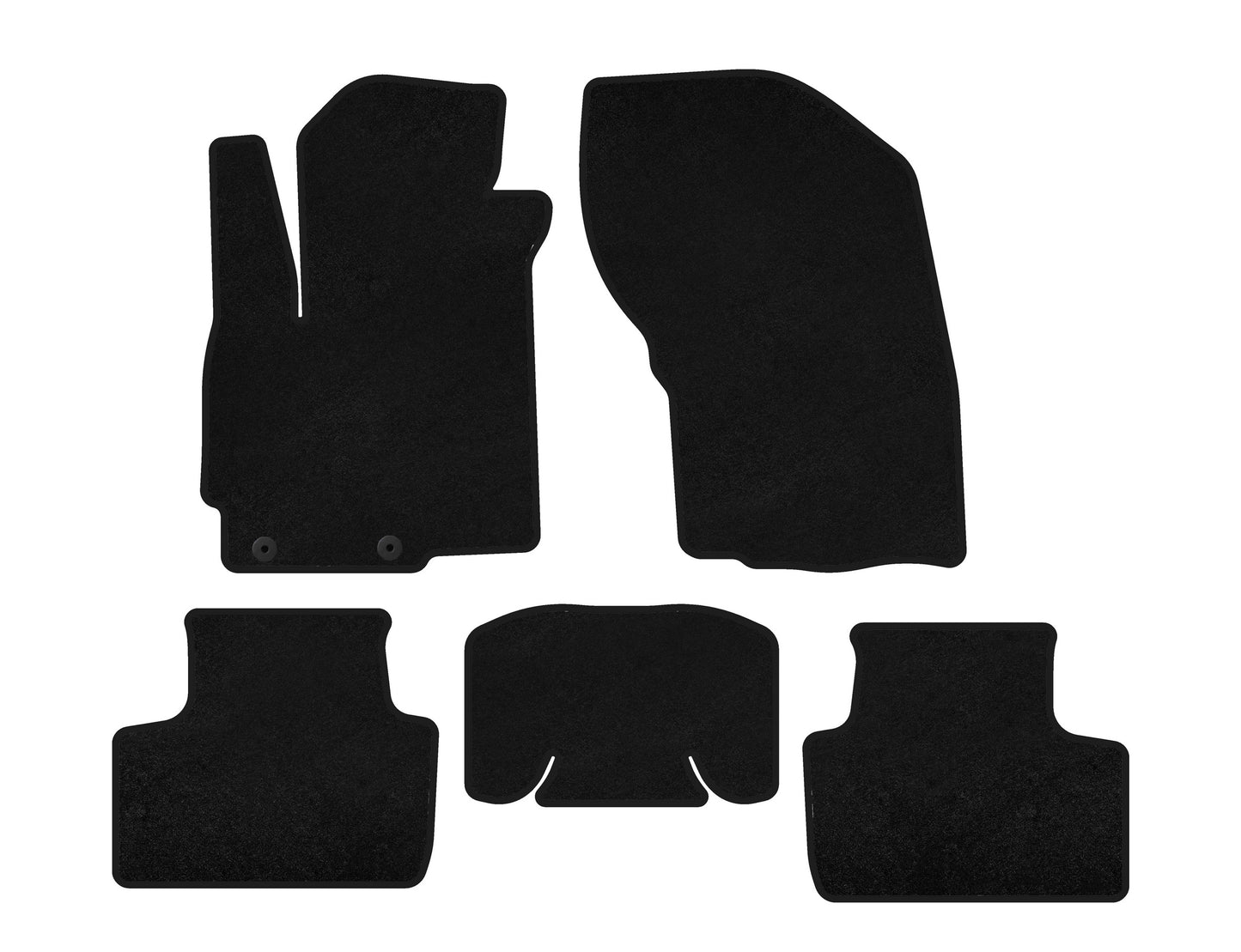Premium Textile Floor Mats (2019-2023, Black) for Mitsubishi ASX 2010-2023 - image 1