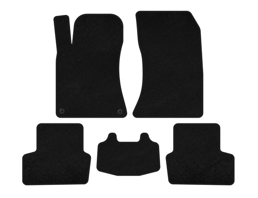 Classic textile mats (SD, Black) for Mercedes CLA C117 2013-2019 - image 1