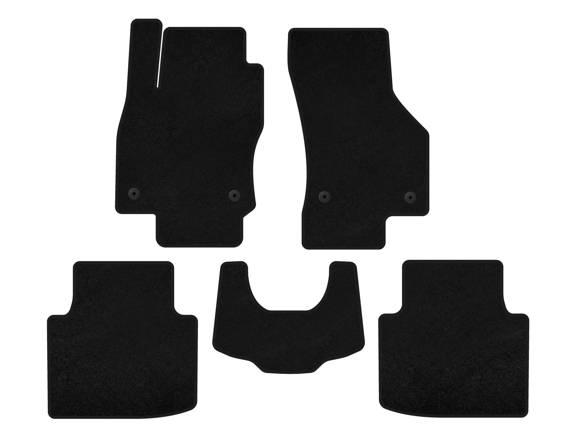 Textile Floor Mats Classic (SD, Black) for Skoda Superb 2015-2024 - image 1