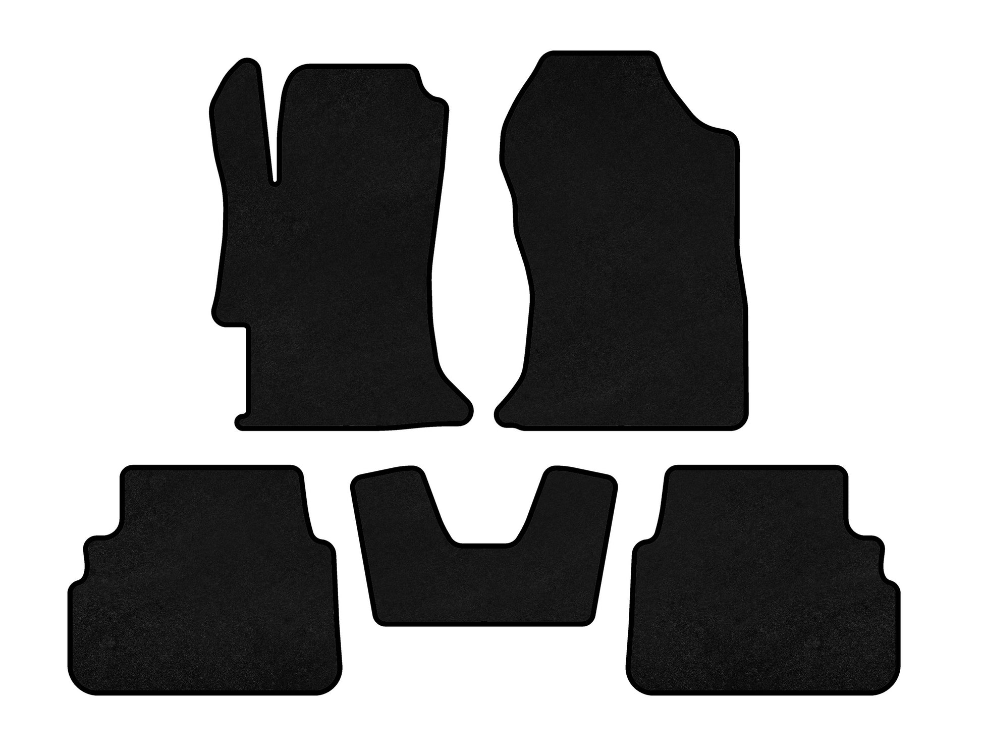 Textile Car Mats Classic V1 (Black) for Subaru XV 2017-2023 - image 1