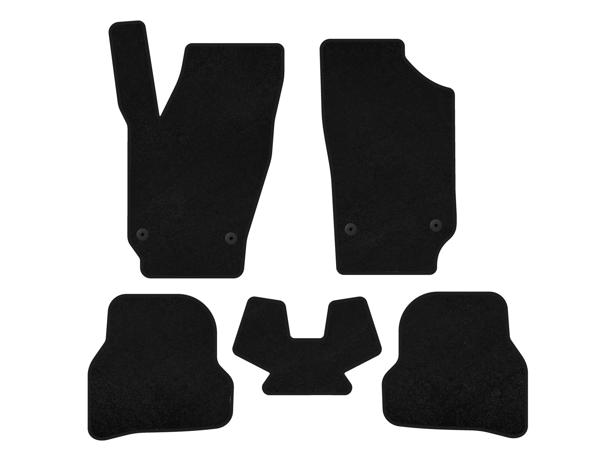 Textile Floor Mats Classic (2010-2012, HB, 5-door, Black) for Seat Ibiza 2010-2017 - image 1