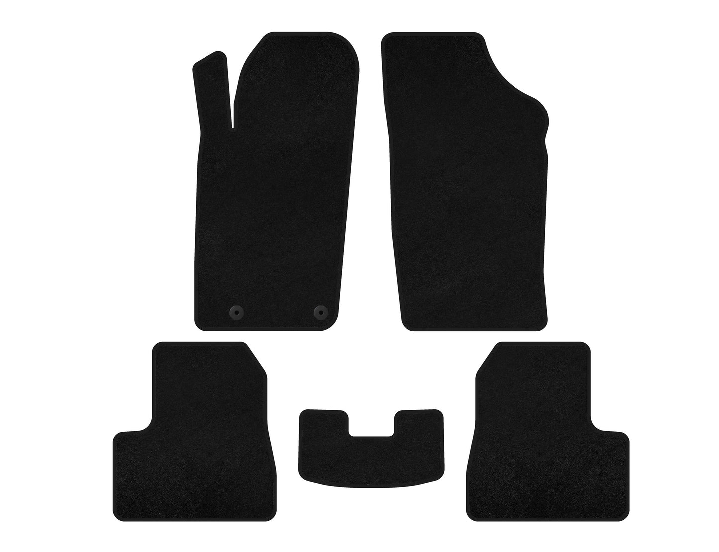 Textile Floor Mats Classic (2009-2013, black) for Peugeot 206 1998-2024 - image 1