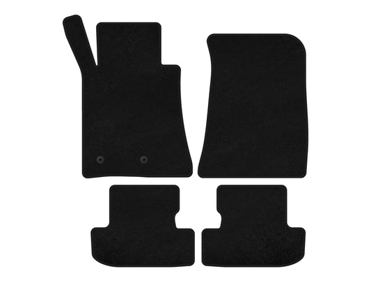 Textile Floor Mats Premium (Coupe, Black) for Ford Mustang 2015-2023 - image 1