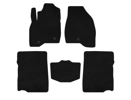 Textile Floor Mats Classic (2017-2019, 2nd Row, 7-Seater, Black) for Ford Explorer 2011-2019 - image 1