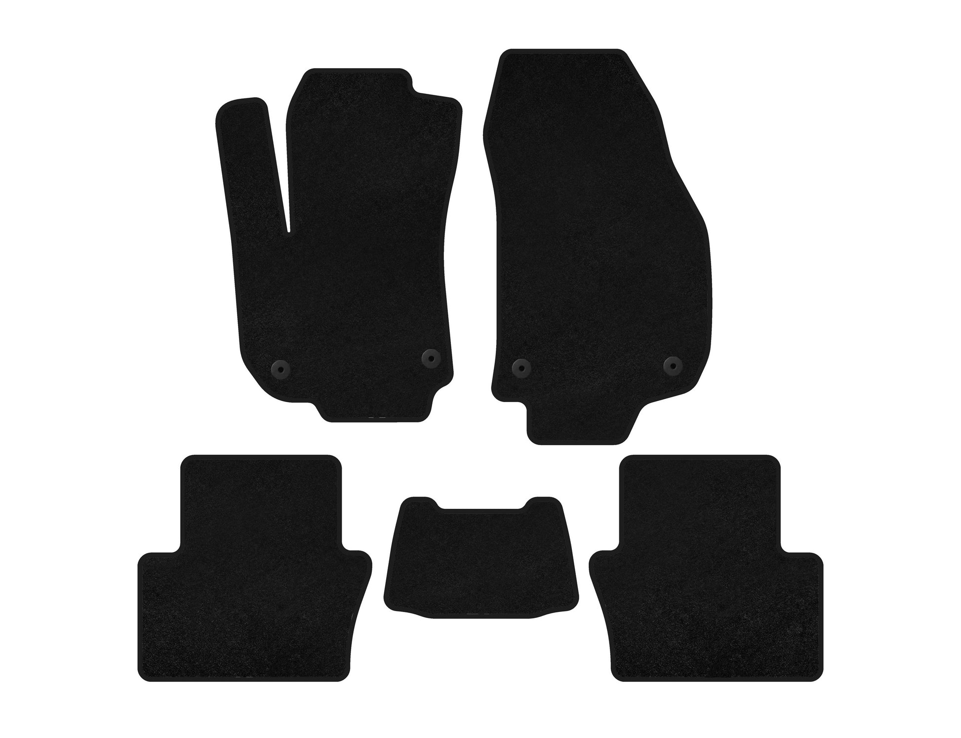 Textile Floor Mats Premium (2 Rows, Black) for Opel Zafira B 2005-2011 - image 1