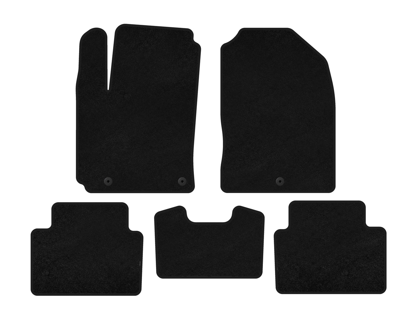 Textile Floor Mats Classic (2017-2020, Petrol, Black) for Hyundai Kona 2017-2023 - image 1